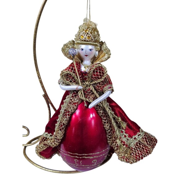 Vtg Kurt S Adler The Mystique Collection Hand Blown Glass Ornament Red Queen - Picture 1 of 11